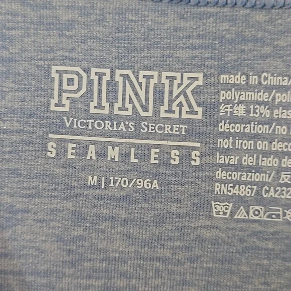 PINK seamless ombre crop workout long sleeve - Picture 2 of 5